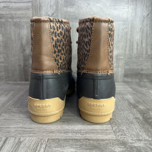 Sperry's Port Animal Print Youth size 4 Duck Boot - Picture 6 of 8